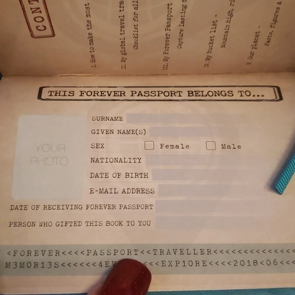 FOREVER Passport book / travel planner